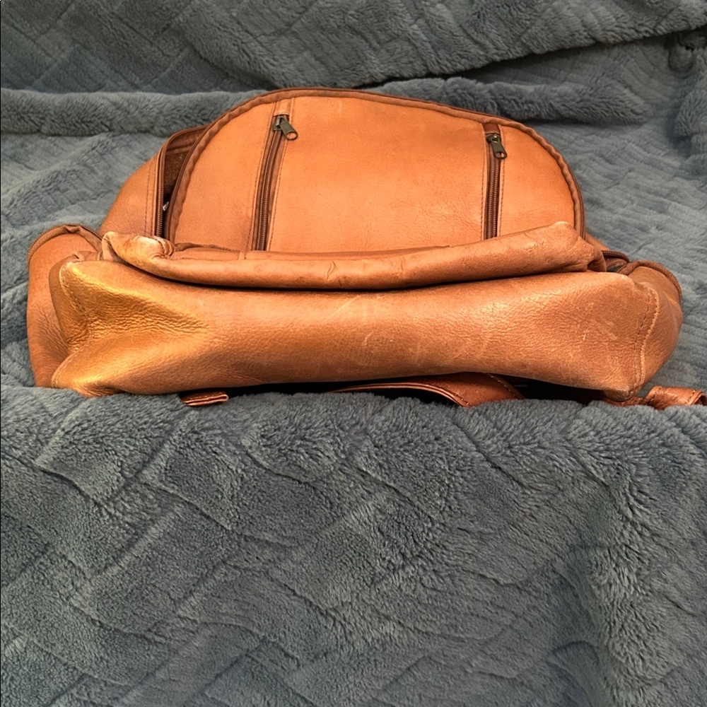 Brown Leather Backpack - image 5